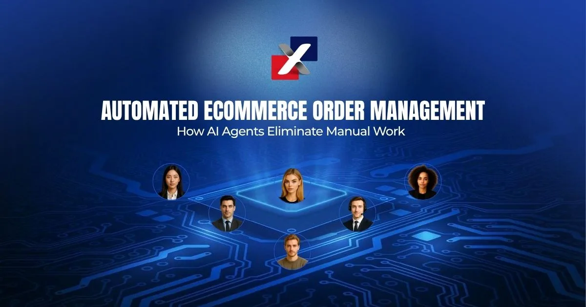 ai powered ecommerce order management illustration