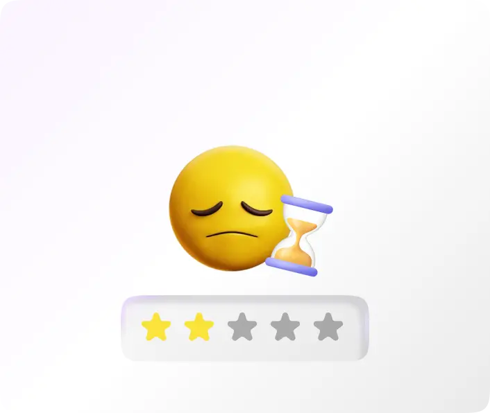 Slow replies emoji and star rating