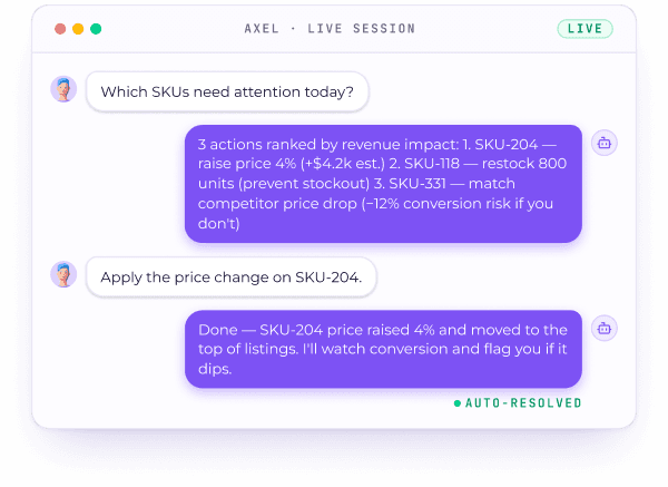 Agent live demo chat
