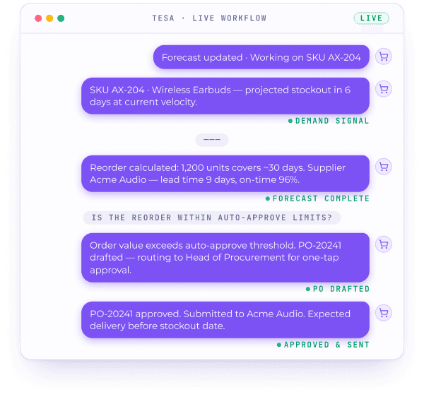 Agent live demo chat