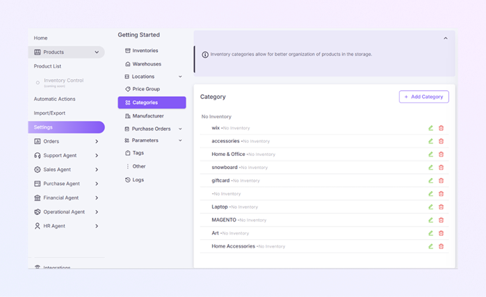 list Category Module mockup