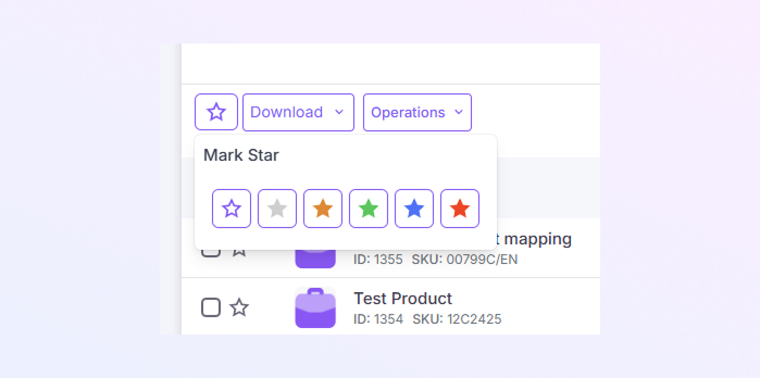 Star Marking Feature mockup