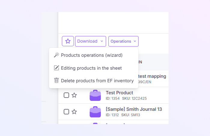 Left Sidebar Menu mockup
