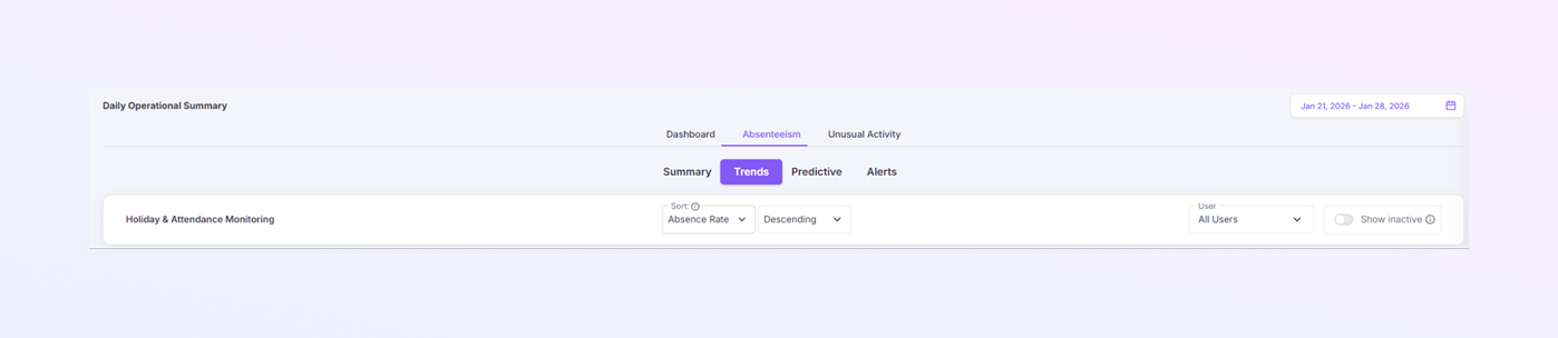 Left Sidebar Menu mockup