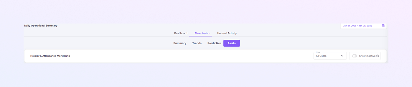 Left Sidebar Menu mockup
