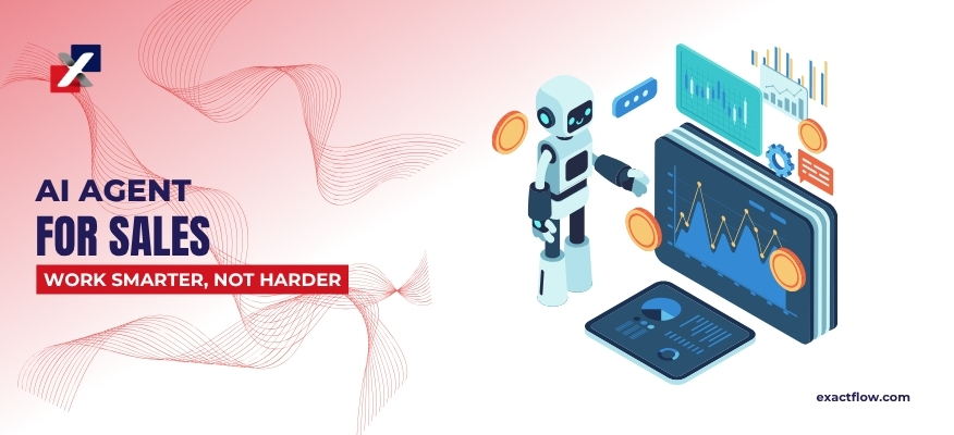 AI agent assisting sales team illustration