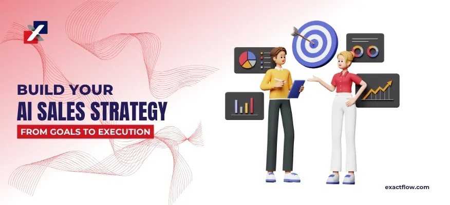 Illustration einer KI-Vertriebsstrategie-Roadmap