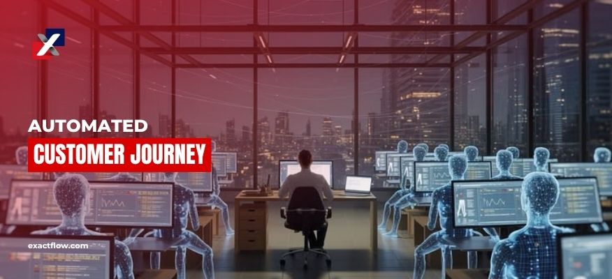 automated ecommerce customer journey illustration