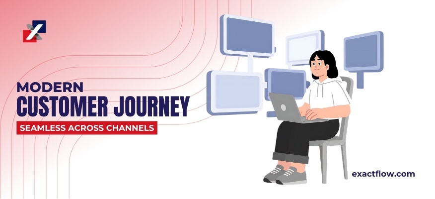modern omnichannel ecommerce journey illustration