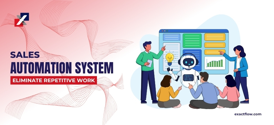 sales automation workflow system illustration